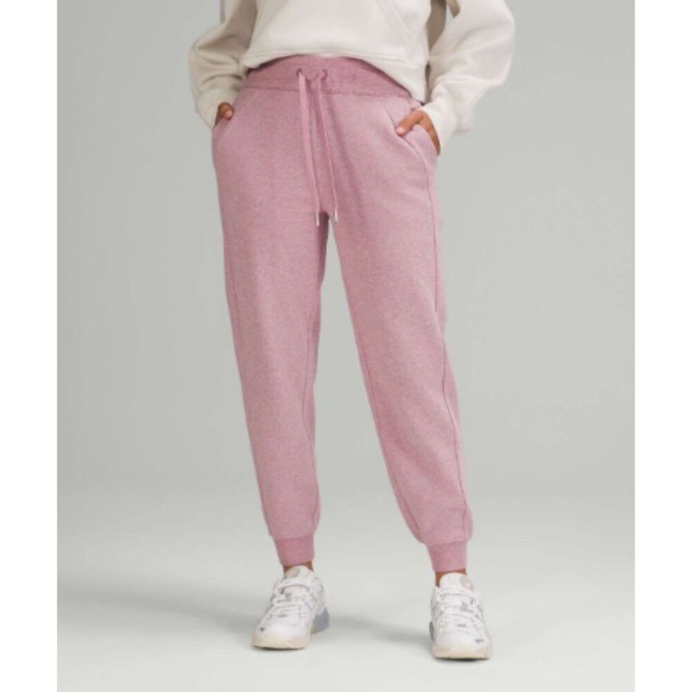 EUC Lululemon Scuba High-Rise Jogger Heathered Pink Taupe 8